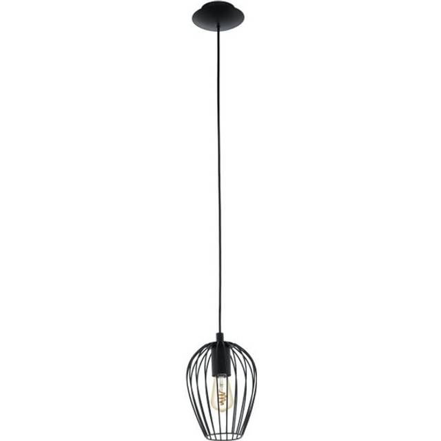 EGLO Newtown Vintage Pendant Light in Cage - Black | TJ Hughes
