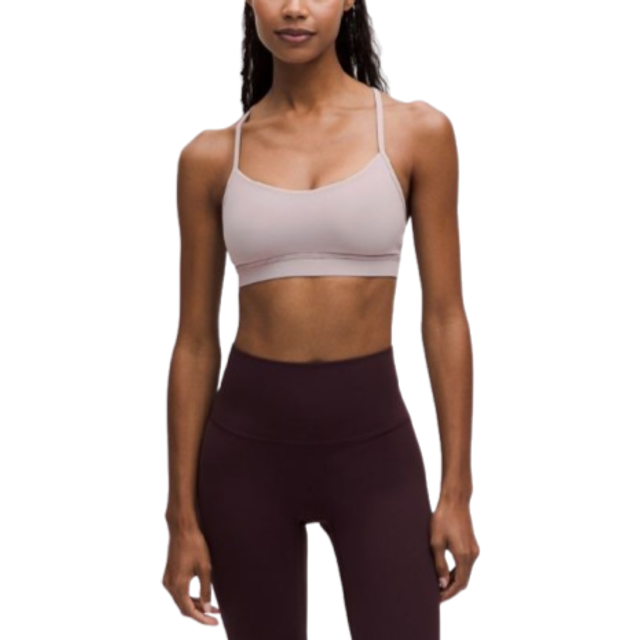 lululemon – Women's Flow Y Sports Bra Nulu Light Support, A–C Cups – Color Grey – Size 10 - Mauve Grey - 6