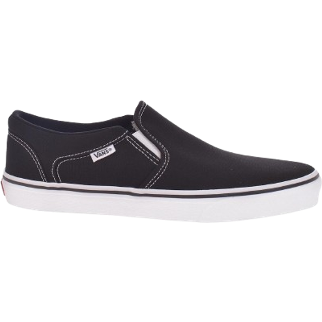 Men's Vans Mens Asher Canvas Trainers - Black/White - Size: 9