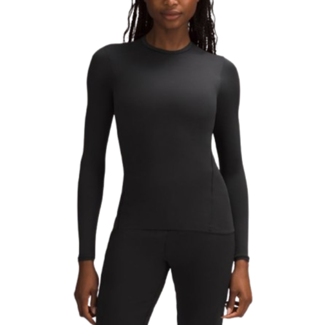 lululemon – Women's Wundermost Ultra-Soft Nulu Crewneck Long-Sleeve Shirt – Color Black – Size XS