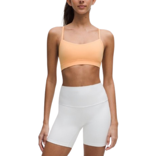 lululemon – Women's Flow Y Sports Bra Nulu Light Support, A–C Cups – Color Orange – Size 16 - Rock Melon - 12