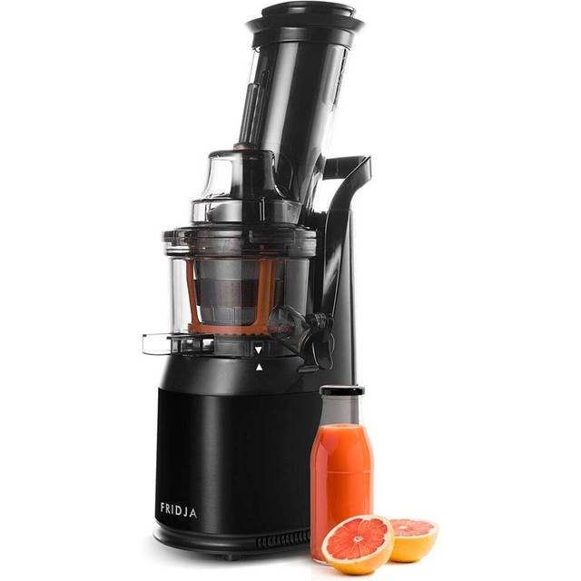 Fridja f1900 Whole Fruit Juicer - Powerful Cold Press Masticating Juicer for Fruits, Vegetables & Greens, Easy to Clean - Black (1L)
