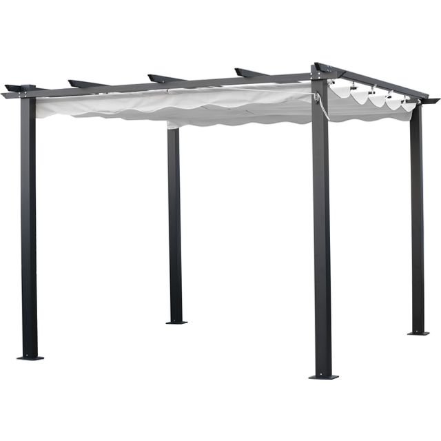 Jabo Pergola - Anthracite/Natural White 3x3 m - Pergola bygga själv - Magasinet Bygg