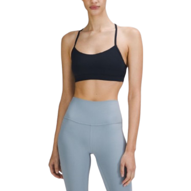 lululemon – Women's Flow Y Sports Bra Nulu Light Support, A–C Cups – Color Blue – Size 10 - True Navy - 6