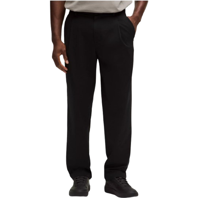 lululemon – Men's Woven Classic-Fit Pleated Trousers Regular – Color Black – Size 6 - 32