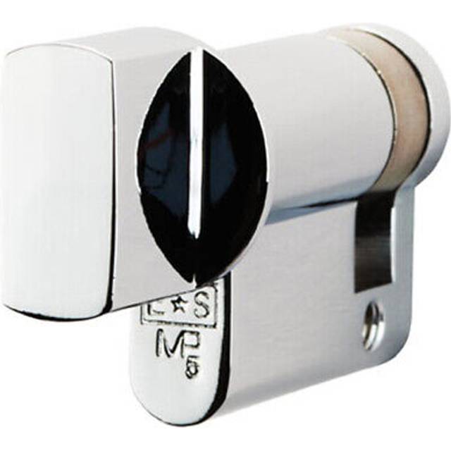 45mm Euro Single Thumbturn Twist Lock 5 Pin Polished Chrome Internal Door
