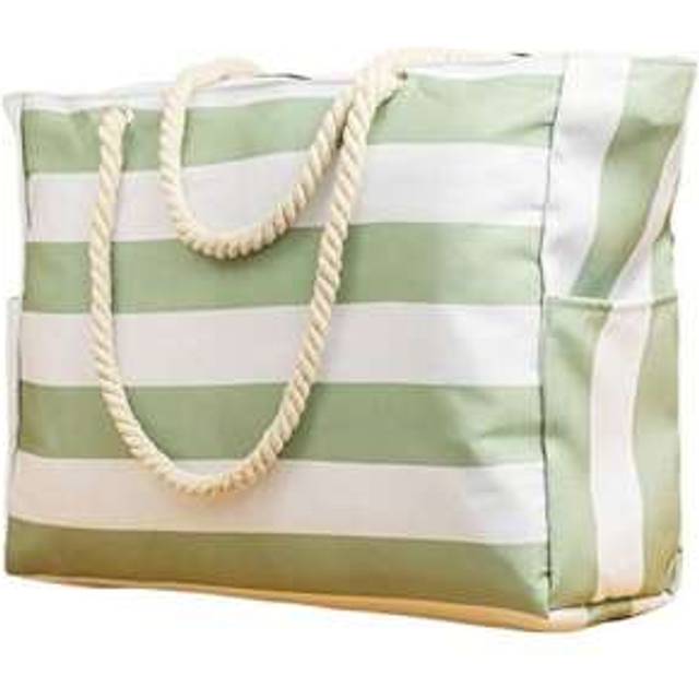 SHEIN Beach Bags For Women, Large Waterproof Beach Tote Bag Zipper Beach Bags Waterproof Sandproof Swim Pool Bag Large Tote (Random Pattern)