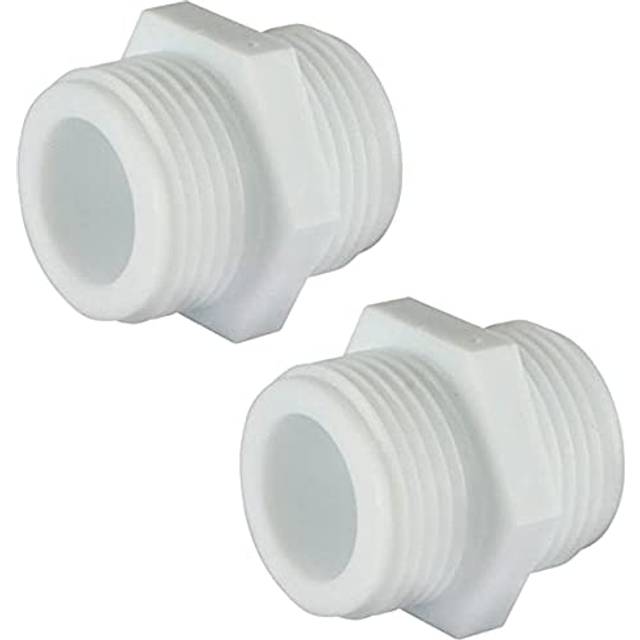 "Plastic Washing Machine Dish Washer Inlet Hose Connector 3/4"" White/Off White Pack of 2"