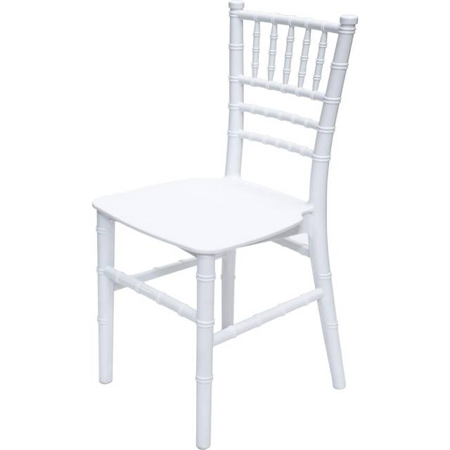 Commerical Seating Products Stackable White Polypropylene Chiavari Kid Chair-White