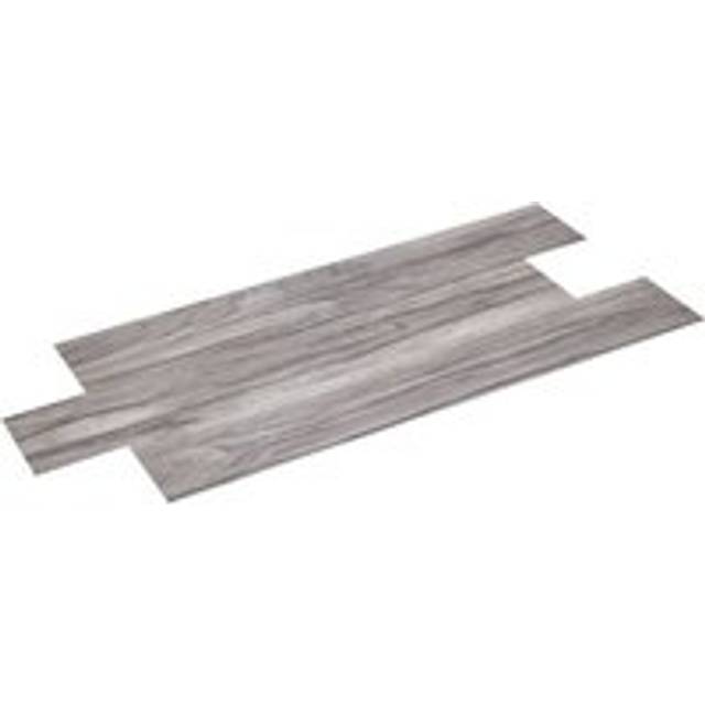 Living And Home 36Pcs/5M² Self Adhesive Wood Effect Waterproof Pvc Flooring For Kitchen Living Room And Bathroom In Dark Brown - One Size