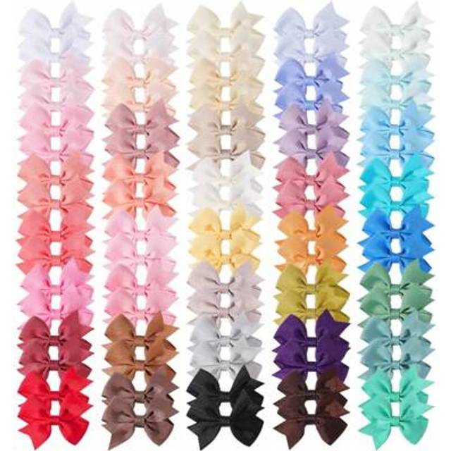 SHEIN 40pcs/Set Cute Children&#39;s Bowknot Hair Clips, Baby Girl Hairpins For Birthday Party, Gift, School Style, Assorted Colors