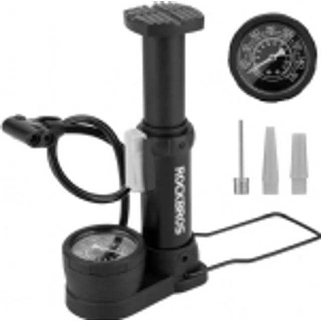 Rockbros Gulvcykelpumpe Med Trykmåler Sort