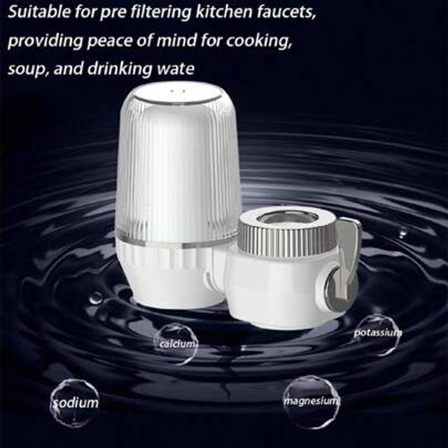 SHEIN 1pc - Home Kitchen Water Pre Filter, Splash Proof Ceramic Activated Carbon Direct Drinking Water Purifier, Ceramic Filter Element, Multifunctional Fil