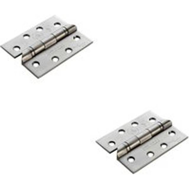 2x PAIR 102 x 76 x 3mm 13 Ball Bearing Hinge Stainless Steel Interior Door