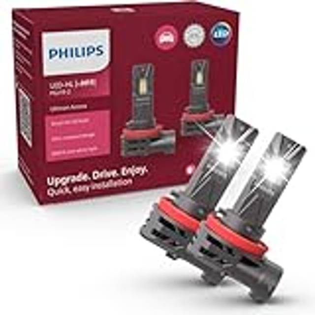 Philips Ultinon Access LED-lampa för bilstrålkastare (H11), ultrakompakt direktmontering, +80 %, 6 000 K, 2-pack