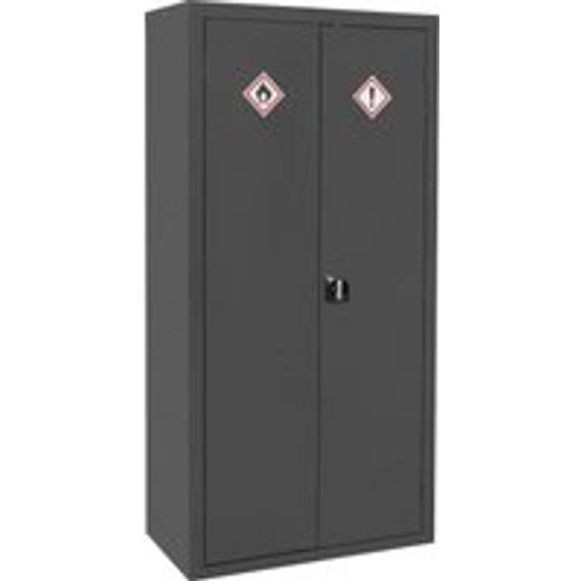 CoSHH Substance Cabinet - 900 x 460 x 1800mm - Two Doors - 2-Point Key Lock