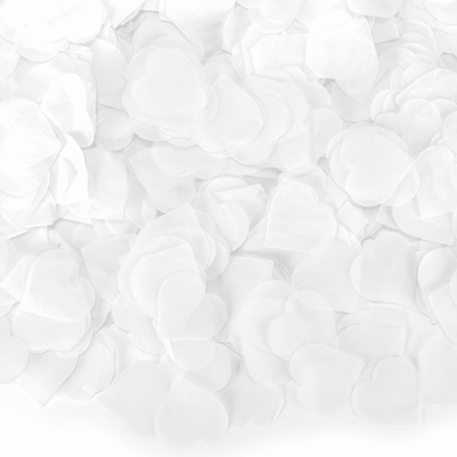 SHEIN 1000/2000/3000pcs White Heart-Shaped Tissue Paper Confetti, Suitable For Wedding Celebration Party Table Decorations, Birthday, Wedding, Party Decorat
