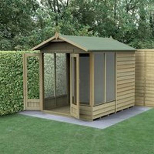 7' x 5' Forest 4Life 25yr Guarantee Double Door Apex Summer House (2.28m x 1.53m)