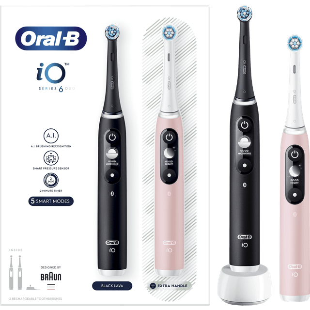 Oral B iO 6 Electric Toothbrush - Black / Pink