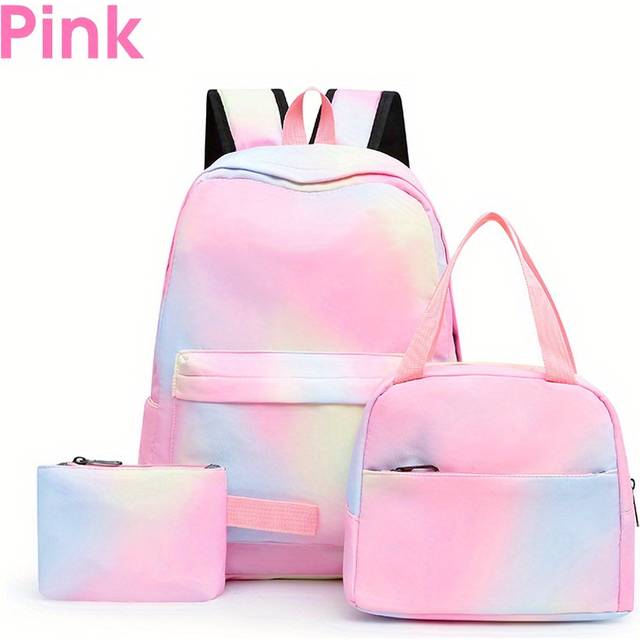TEMU Backpack 3 Sets Backpack, Lunch Bag And Pencil Pouch