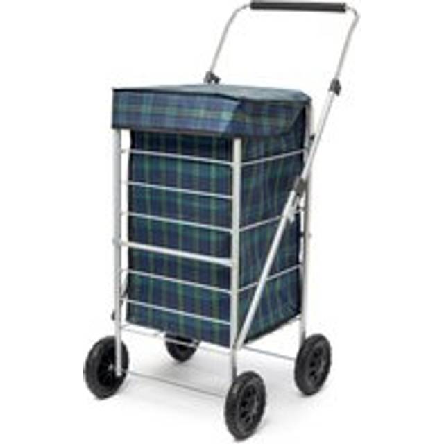 60L 4 Wheel Shopping Trolley with Lightweight Steel Frame - Multi - One Size