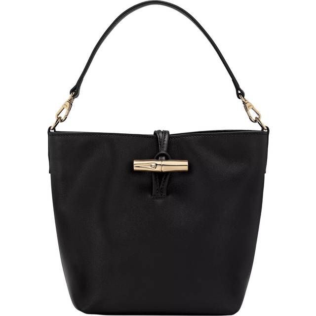 Longchamp `Le Roseau Sleek` Extra Small Bucket Bag - Black   - UNIQUE