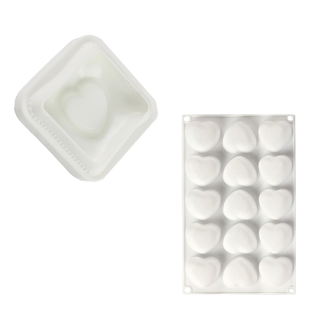 Heart-Shaped Chocolate Mold Mousse Cake Silicone Valentine'S Day Heart Soap A