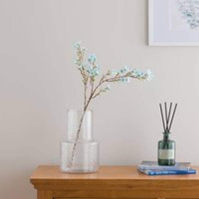 Artificial Blue Wax Flower Spray