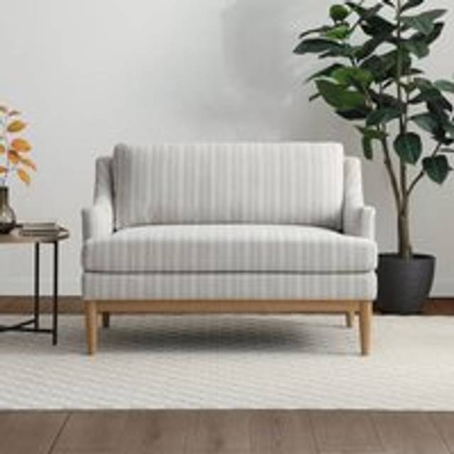 Zella Natural Striped Chenille 2 Seater Sofa