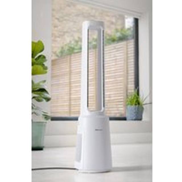 OmniAir 41" Premium Bladeless Tower Fan and Air Purifier with Smart App Control - White - One Size