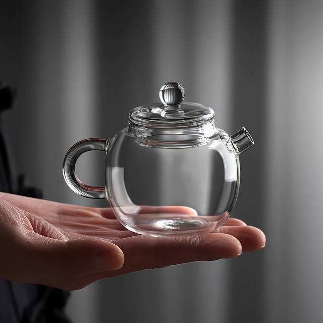TEMU 1pc Mini Glass Teapot For 1 - Ideal For , Home, Office, Or Restaurant Use, Used As A Teapot Or An Decorative Piece, Aesthetic Design