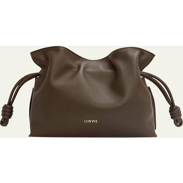 Flamenco Mini Clutch - Chocolate - Since its early beginnings, LOEWE has been strongly associated with leather craftsmanship. This reputation continues today with the Spanish label creating statement-making accessories to complete your looks.