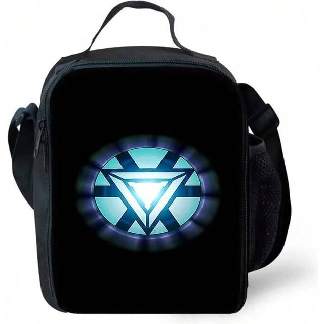(XHOO1-KB-129-A4) Iron Man Marvels Child School Backpack with Lunch Bags ,Pencil Bags ,School Bags for Boys Girls Best Gift
