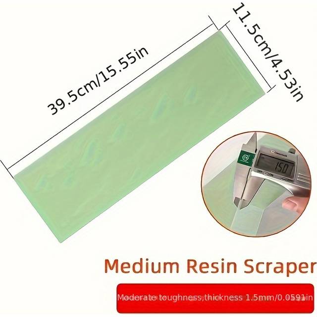 TEMU Durable Green Plastic Auto Body Filler Scraper - Putty, Glass & Caulk Removal | Decor & Wall Sanding Tool | Manual, Battery-free Operation