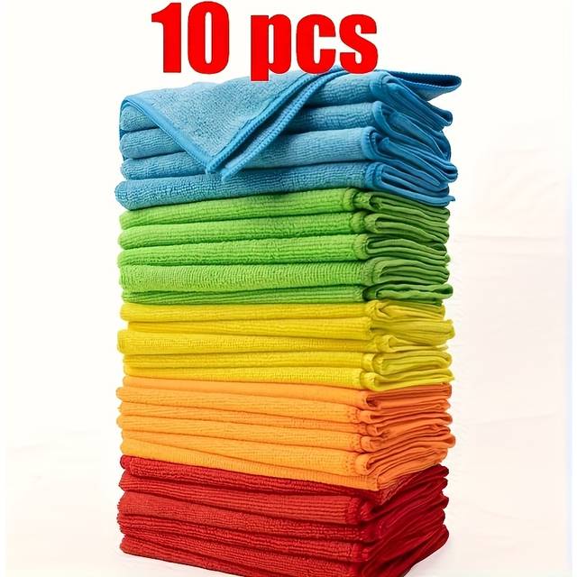 TEMU 2 Sizes : 20/10pcs, Microfiber Cleaning Cloths - Reusable, Absorbent And Durable Quick-dry Towels. Suitable For Kitchen, Yard, And Commercial Use. Ideal As A Gift For