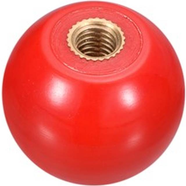 M6 copper thread 25mm dia threaded ball knobs for machine handle, red