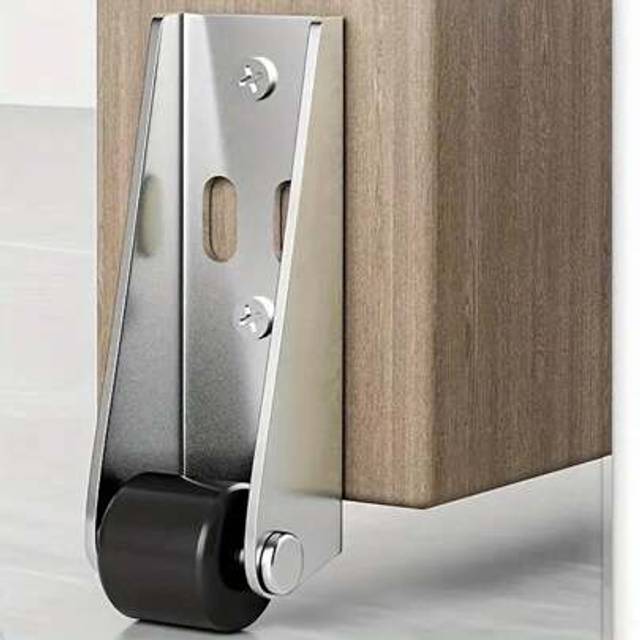 SHEIN 2/4pcs Metal Sliding Door Track Rollers - Smooth & Quiet Rolling, Vertical Installation, Heavy Duty & Stable, Suitable For Small Furniture & Cabinet