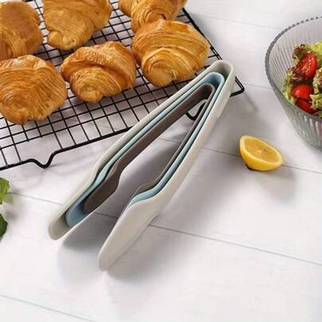 SHEIN 3pcs Food Tong ,Serving Tongs For Self-Service Buffer,Lightweight Plastic Cake Tongs