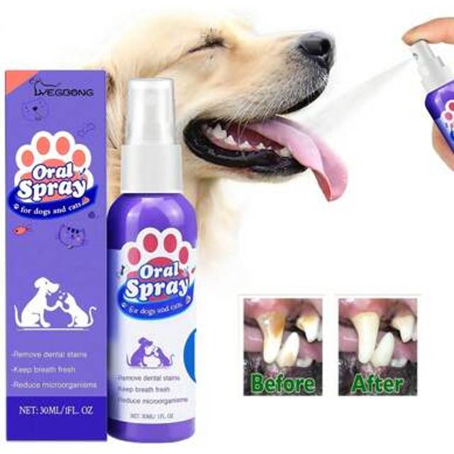 SHEIN Pet Dental Spray, Pet Oral Cleaning Toothpaste, Pet Dental Spray For Deodorizing, Teeth Whitening, Cat & Dog Oral Care Freshening Spray, Removes Odor,