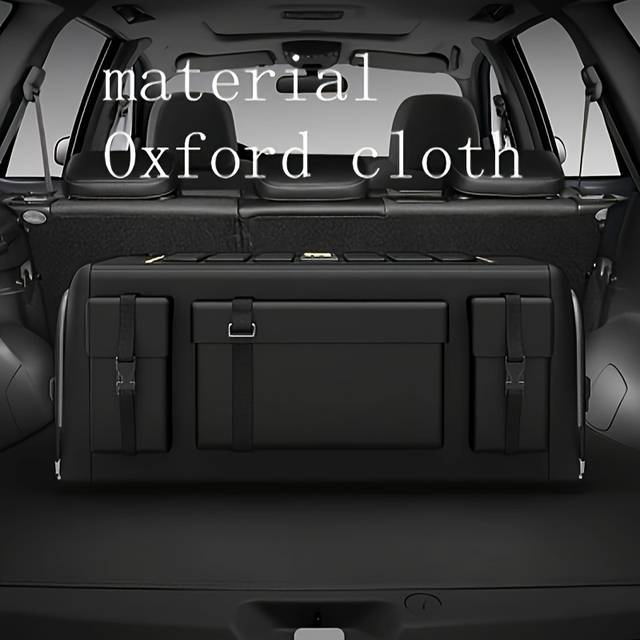 TEMU Folding Car Trunk Organizer - Textile Storage Box For Vehicle & Home Organization, Backup, End Organizing Artifacts