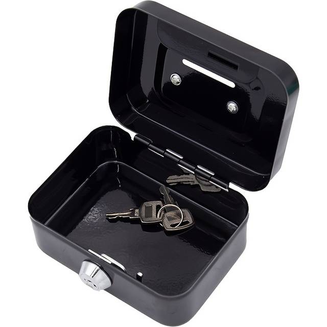 TEMU Metal Cash Storage Box With Key Lock, Secure Iron Key Lock Box With Top Handle, Adult Savings Coin Bank, Suitable For Use, Halloween Christmas Gift