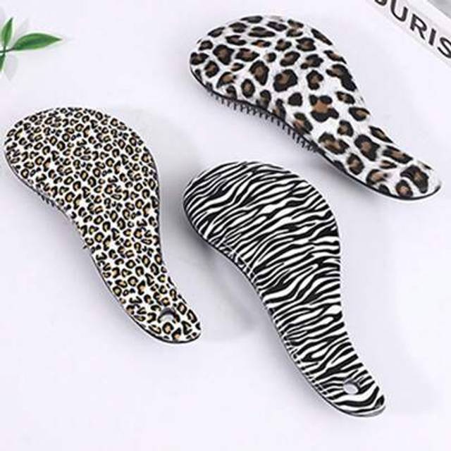 SHEIN 1pc Minimalist Fashion Metal Plating ABS Solid Color Detangling Hair Brush, 7.28&#34; X 3.15&#34; Medium Size,Air Cushion Massage Comb For Women, Elegant For