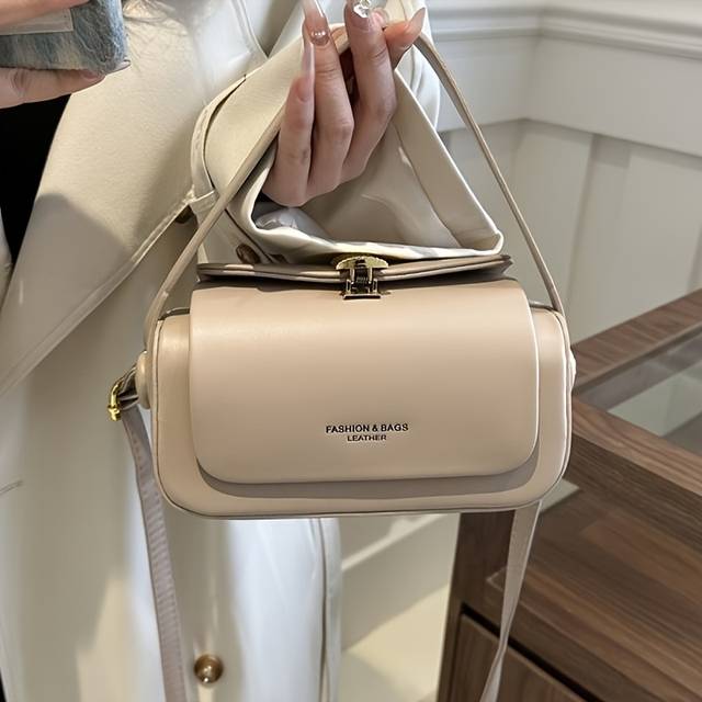 TEMU Korean Trendy High-end Handbag - 2025 /summer Shoulder Satchel, , Shopping, Commuting, Parties & Festive Gifts. In 4 Stylish Metallic Colors