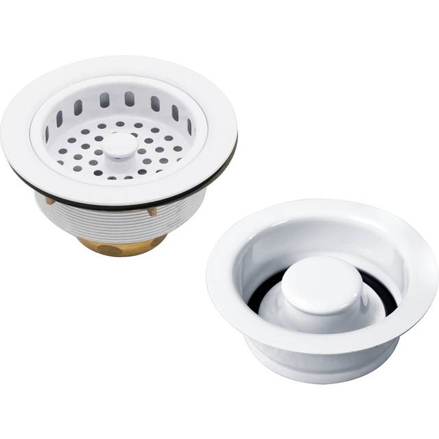 Westbrass A216550 414 OD Post Style Large Kitchen Basket Strainer with Waste Disposal Flange and Stopper Drain Set  1Pack