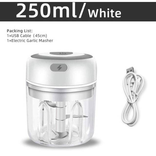 100ml/250ml/Set Electric Mini Garlic Masher Chopper Wireless Portable Meat Chopper Seasoning&Spice Food Choppers for Garlic Vege Salad Pepper 100ml mint green