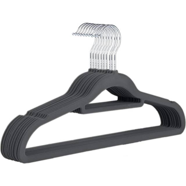 TEMU 20 Velvet Hangers, Coat Hangers With Tie Organiser, Ultra Thin Space Saving 360 Degree Rotarty Swivel Hook, Hangers Adult For Hold Trouser, Jacket Black Grey