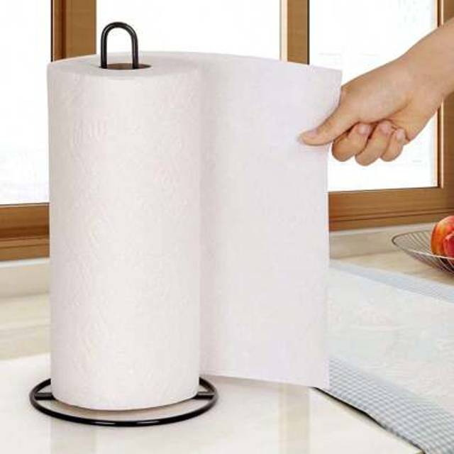 SHEIN Paper Towel Holder Countertop, Kitchen Paper Towel Stand Holder For Kitchen Organization And Storage, Paper Towel Holders For Standard And Large Size