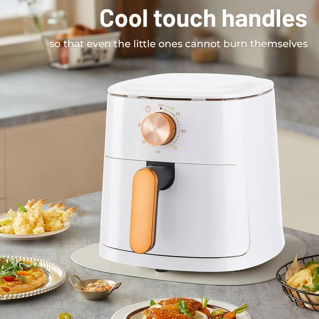 TEMU 9l Large Air Fryer Oven With Window, Panel & -touch Pre-sets Including , Digital Display, 65 Minute Timer, Family Size Healthy Cooking, 1800w Multifunctional
