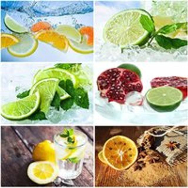 Fruit DIY 5D Diamond Painting Cross Stitch Kits Full Round Resin Rhinestones Lemon Landscape Diamond Embroidery Home Decoration Full Square 20X30CM