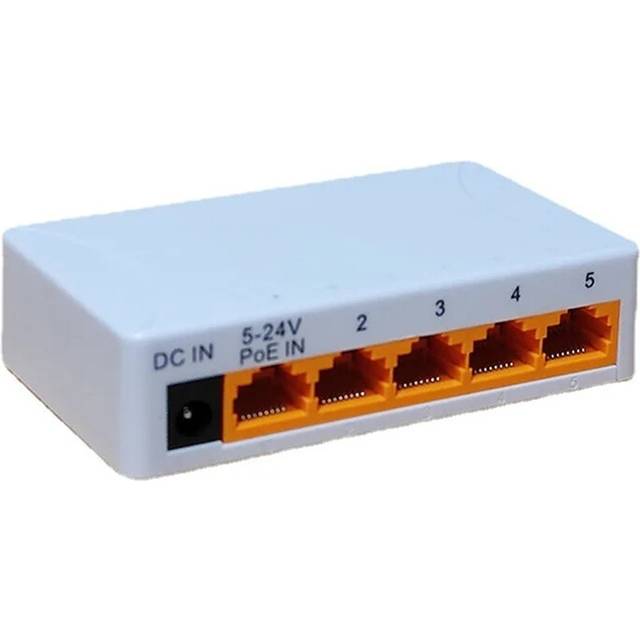 5 Port 100Mbps POE Extender Network Switch Repeater Support IEEE802.3af/At/Bt 100m for NVR IPC